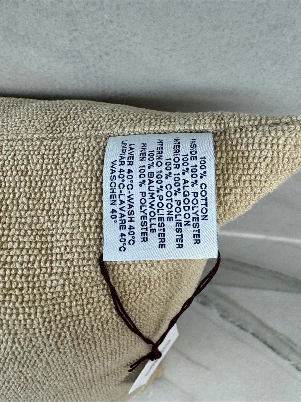 NWT Hermes Yachting Uni Beach Pillow Beige